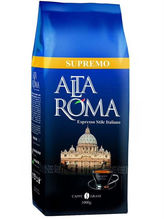 Кофе в зернах Alta Roma Supremo (Альта Рома Супремо)  1 кг, вакуумная упаковка 002100 - фото 1311
