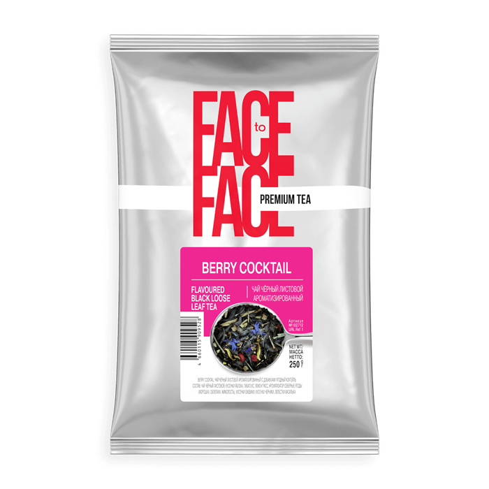Чай черный Face to Face BERRY COCKTAIL листовой 250гр 12448 - фото 2729