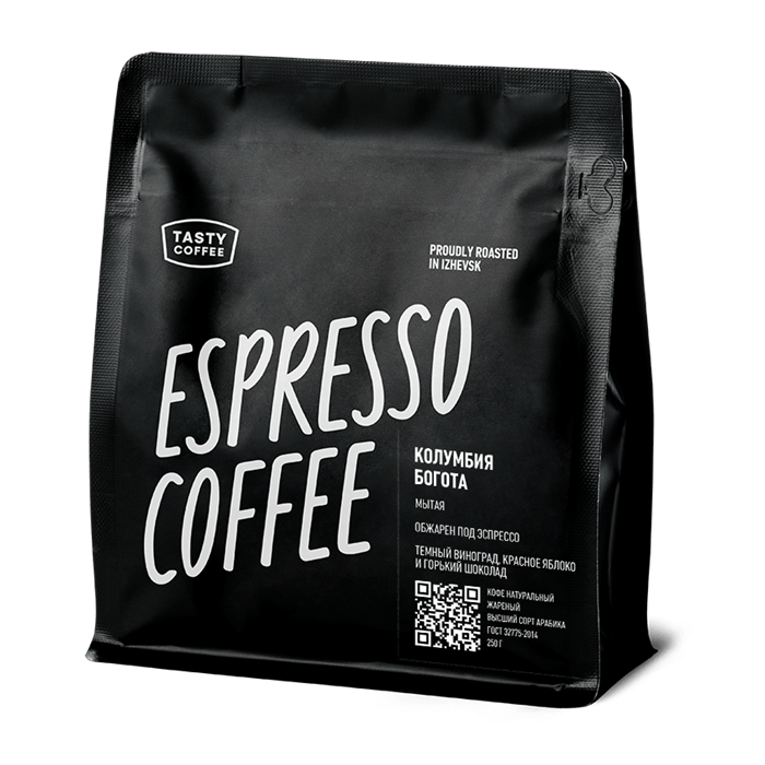 КОФЕ В ЗЕРНАХ TASTY COFFEE ЭСПРЕССО-СМЕСЬ КОЛУМБИЯ БОГОТА  250 гр., ВАКУУМНАЯ УПАКОВКА artid4510 - фото 66